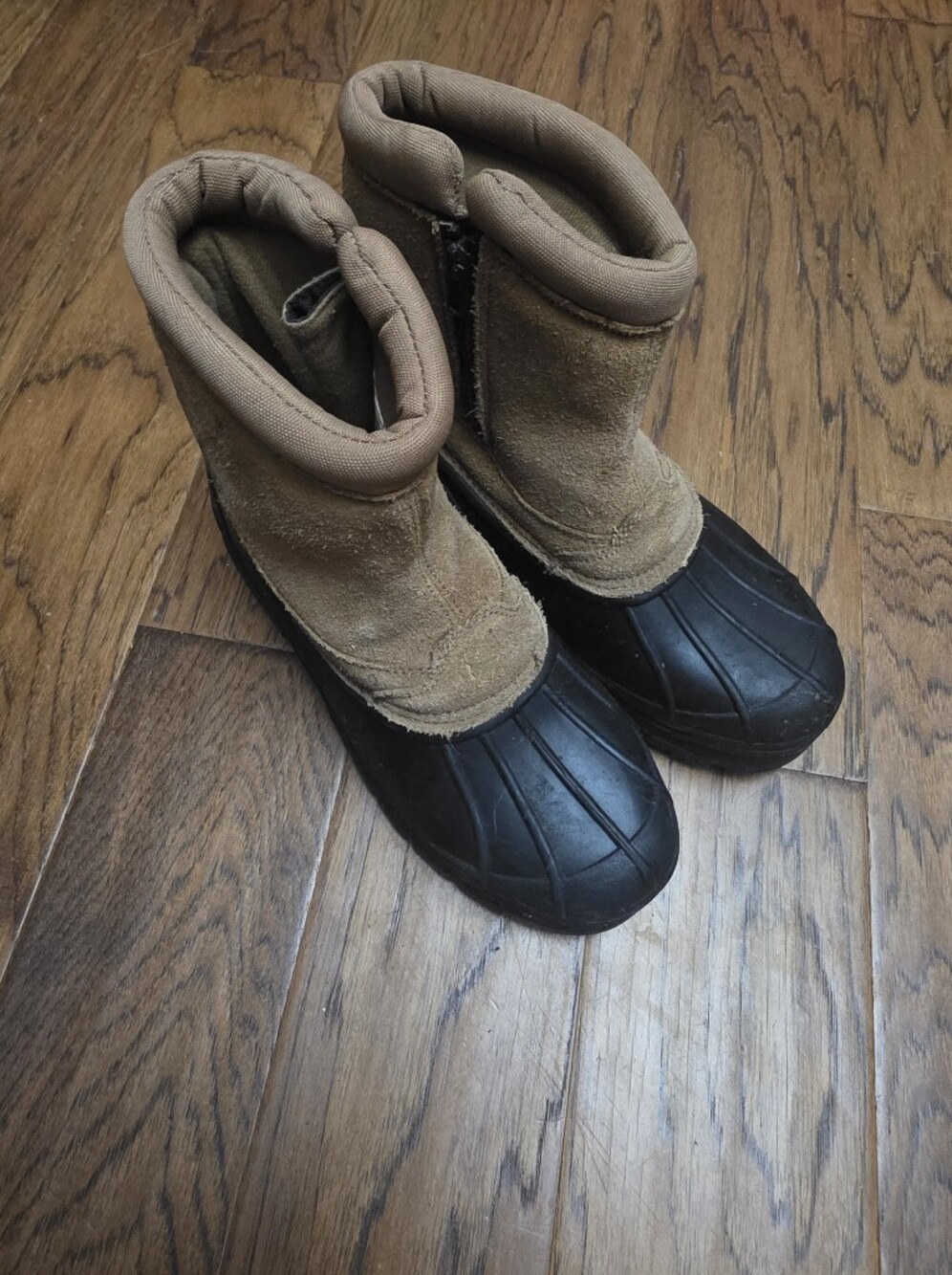 Men's Waterproof Duck Boots in Brown and Black